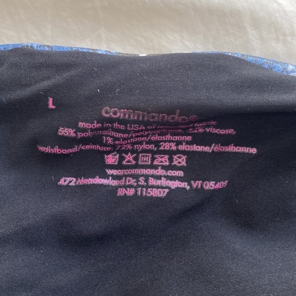 Commando- Blue Snakeskin Faux Leather Highwaisted Leggings - Picture 3 of 6